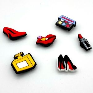 Shoe charms - glamour theme 6-piece